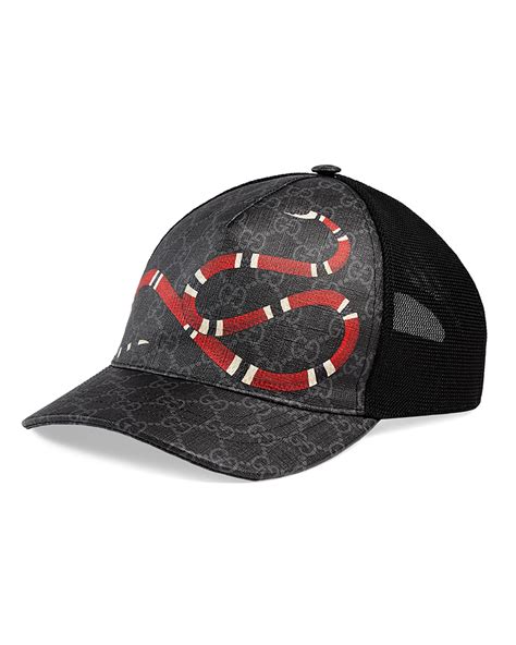 gucci supreme snake cap|gucci hat snake print.